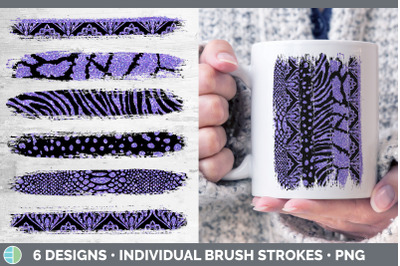 Purple Damask Brush Strokes | Glitter Animal Print Sublimation Designs