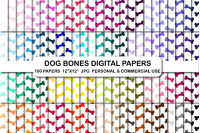Dog Bones Digital Papers Dog Bone Pattern Scrapbooking Paper