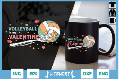 Skeleton Hand Volleyball is my Valentine