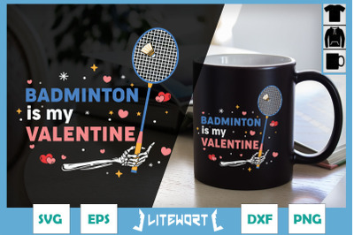 Skeleton Hand Badminton is my Valentine