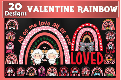 Valentine Rainbow Bundle SVG