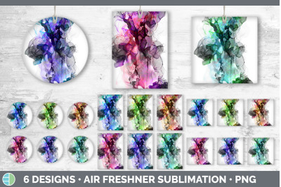 Alcohol Ink Air Freshener | Sublimation Designs Bundle