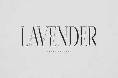 Lavender creative font