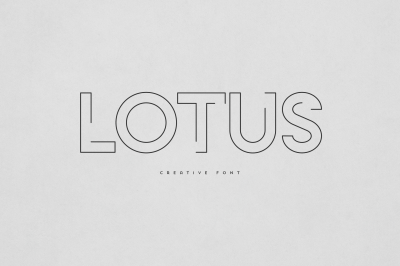 Lotus creative font