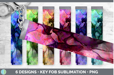 Alcohol Ink Key Fob | Wristlet Sublimation