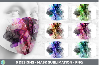 Alcohol Ink Mask | Sublimation Bundle Face Mask Designs