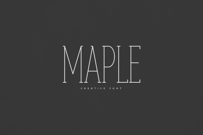 Maple creative font