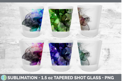 Alcohol Ink Shot Glass Sublimation | Shot Glass 1.5oz Tapered