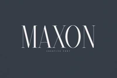 Maxon creative font