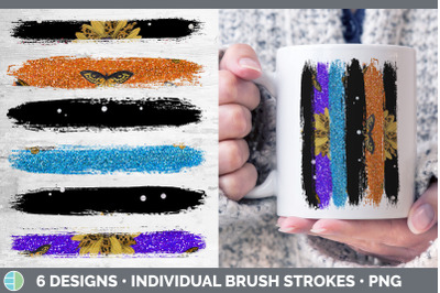 Butterfly Sunflowers Brush Strokes | Glitter Animal Print Sublimation