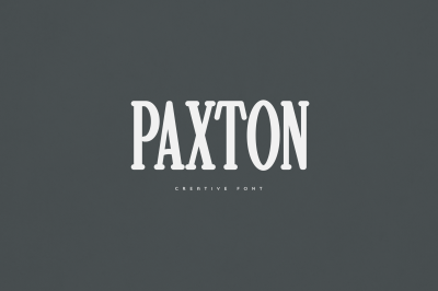 Paxton creative font