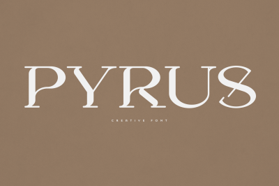 Pyrus creative font