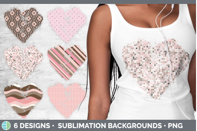 Pink Heart Distressed Clipart | Pink Patterns Hearts