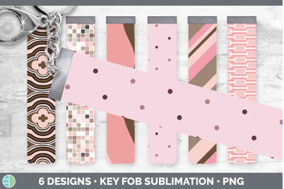 Pink Key Fob | Pink Patterns Wristlet Sublimation