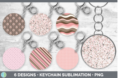 Pink Keychain Bundle | Pink Patterns Keyring Sublimation