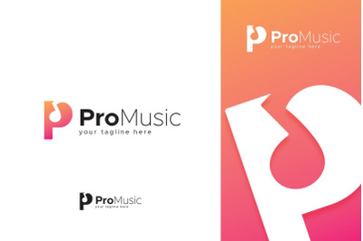 P Letter Logo  Pro Music Logo