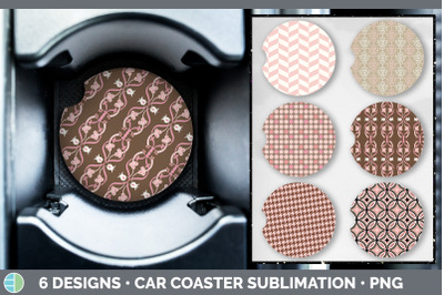 Pink Car Coaster | Pink Patterns Sublimation Bundle