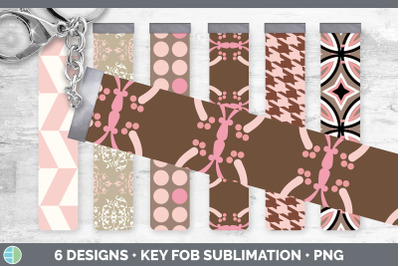 Pink Key Fob | Pink Patterns Wristlet Sublimation