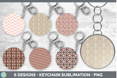 Pink Keychain Bundle | Pink Patterns Keyring Sublimation