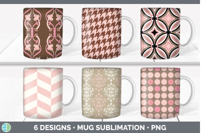 Pink Mug Sublimation | Pink Patterns Coffee Cup Designs