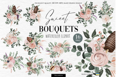 Sweet bouquets clipart