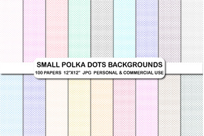 Small Polka Dots Digital Papers Scrapbooking Paper Clipart