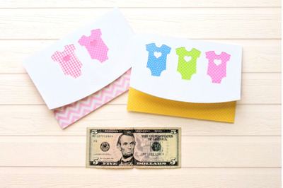 Baby Bodysuit Money Holder Card | SVG | PNG | DXF | EPS