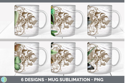 Vintage Butterflies Mug Sublimation | Vintage Butterflies Patterns Cof