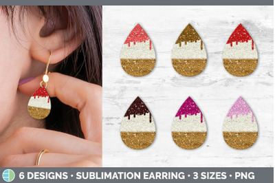 Ice Cream Teardrop Earring | Dessert Sublimation Bundle