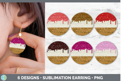 Ice Cream Round Earring | Sublimation Designs Bundle