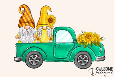 Gnomes On Truck Sublimation PNG