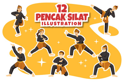 12 Pencak Silat Sport Illustration