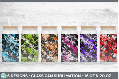 Paint Dabs Glass Can | Sublimation Beer Mason Jar