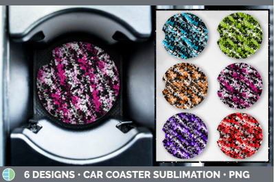 Paint Dabs Car Coaster | Paint Splat Sublimation Bundle