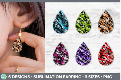 Paint Dabs Teardrop Earring | Paint Splat Sublimation Bundle