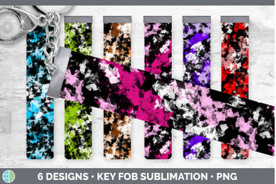 Paint Dabs Key Fob | Paint Splat Wristlet Sublimation