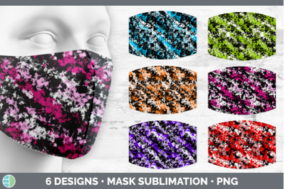 Paint Dabs Mask | Sublimation Paint Splat Face Mask Designs