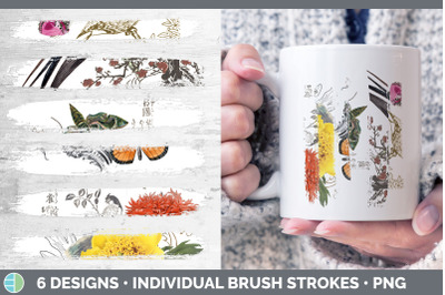 Vintage Brush Strokes PNG | Sublimation Designs