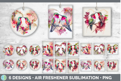 Valentines Hummingbird Air Freshener | Sublimation Designs Bundle