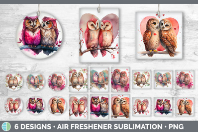 Valentines Owl Air Freshener | Sublimation Designs Bundle