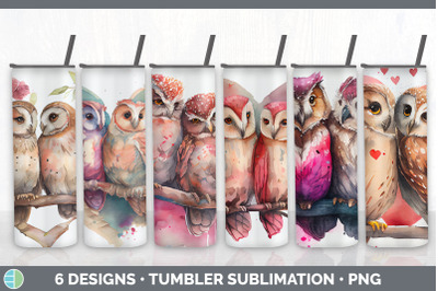 Valentines Owl Tumbler Sublimation Bundle