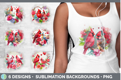 Valentines Cardinal Background | Grunge Sublimation Backgrounds