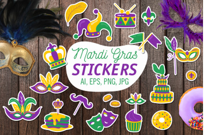Mardi Gras / Printable Stickers Cricut Design
