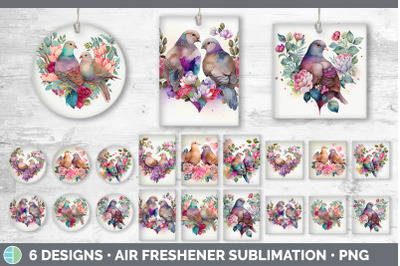 Valentines Dove Air Freshener | Sublimation Designs Bundle