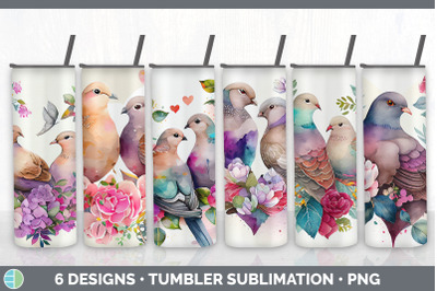 Valentines Dove Tumbler Sublimation Bundle