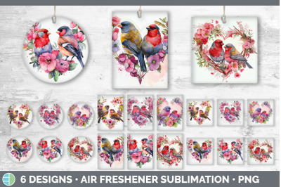 Valentines Finch Air Freshener | Sublimation Designs Bundle