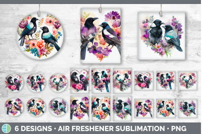 Valentines Magpie Air Freshener | Sublimation Designs Bundle