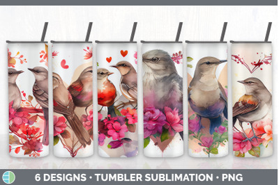 Valentines Mockingbird Tumbler Sublimation Bundle