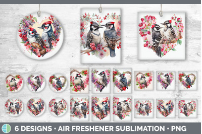 Valentines Downy Woodpecker Air Freshener | Sublimation Designs Bundle