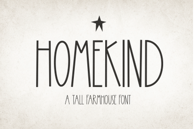 Homekind - Tall Farmhouse Font